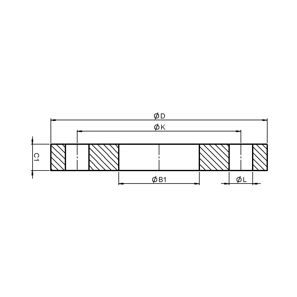 Bride PLATE 01A - DN500 316L PN10