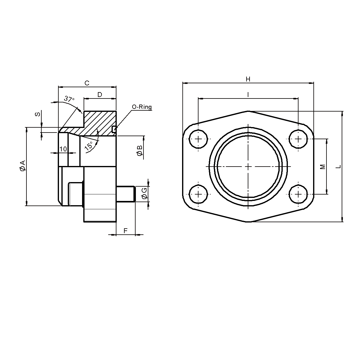 Bride SAE WELD ON monobloc - 5’’ 316L 3000PSI